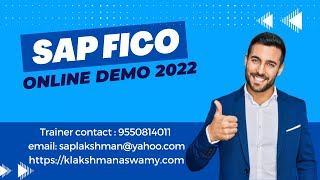 SAP FICO Online Training Demo 2022updated by KLakshmana Swamy [upl. by Aronel]