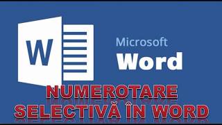 CUM SĂ NUMEROTEZI SELECTIV ÎN WORD  Fara primele pagini  💻 ✅ [upl. by Lizned]