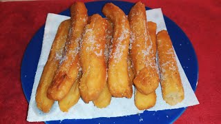 1 VASO DE HARINA 1 VASO DE AGUA Y UNA PIZCA DE SAL ES LO QUE NECESITAS PARA ESTOS DELICIOSOS CHURROS [upl. by Orapma]