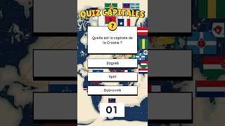 Quiz sur les capitales 4  Votre score  📍🌍 capitales villes quiz apprendre shorts [upl. by Oiuqise]