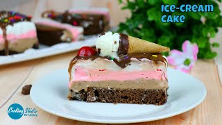 ঠাণ্ডা ঠাণ্ডা quotআইসক্রিম কেকquot Ice Cream Cake  Neapolitan Ice Cream Cake  Bangladeshi Icecream [upl. by Sirej]