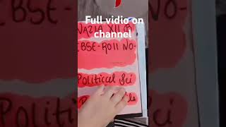 Political science  project  file  in hindi  class 12  for students  full vidio on channel [upl. by Leicester]