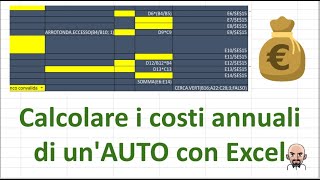 Calcolare i costi annuali di unauto con Excel [upl. by Lacym187]