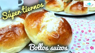 ⭐ BOLLOS SUIZOS ⭐ caseros Súper esponjosos Bollos de pan dulce Bollos de leche bollossuizos [upl. by Aihcila680]