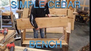 Rustic RoughSawn Cedar Bench Build [upl. by Nerissa425]