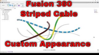 Fusion 360  Striped Cables Custom Appearance [upl. by Adelina]