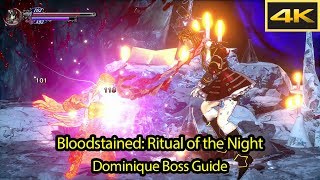 Dominique Boss Guide 4k 60fps  Bloodstained Ritual of the Night [upl. by Ordnaxela]