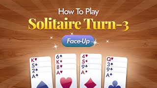 How To Play TurnThree FaceUp Solitaire [upl. by Jadd]