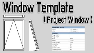Revit 창문 템플릿 프로젝트 창 [upl. by Anaes]
