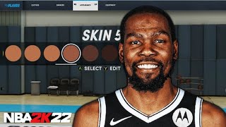 NBA 2K22 KEVIN DURANT FACE CREATION CURRENT GEN AND NEXT GEN BEST FACE CREATION 2K22 [upl. by Airak]