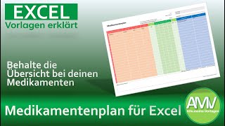 Medikamentenplan Excel Vorlage [upl. by Bluefarb669]