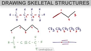 How to Draw Skeletal Structure or BondLine Notation for Organic Molecules [upl. by Dosia538]