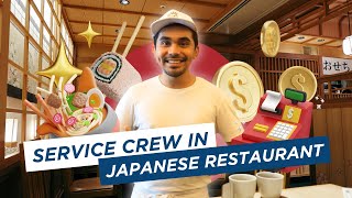 SERVICE CREW IN JAPANESE RESTAURANT FOR A DAY  HASH ALAWI [upl. by Retswerb491]