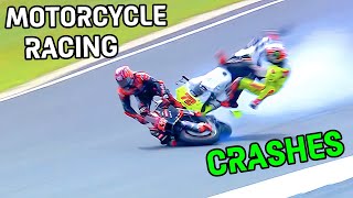 Motorcycle Racing crashes Compilation HD part 3 [upl. by Rdnaskela982]