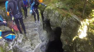 A man falls into water in a canyon [upl. by Tobey]