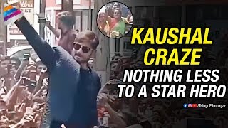 Kaushal Mind Blowing Craze  Bigg Boss Winner Kaushal Receives Grand Welcome  Telugu FilmNagar [upl. by Wightman]