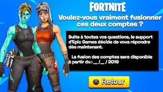 La FUSION des COMPTES sur FORTNITE🤔 [upl. by Christabella351]