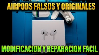 AirPods Pro falsos como modificarlos reparación problema imanes adaptación estuche de carga [upl. by Nica]