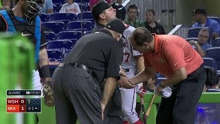 Homeplate umpire gets drilled in the arm [upl. by Eidroj]