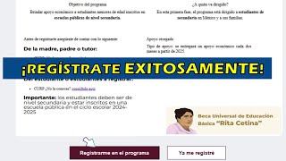 🎓 ¡Regístrate Exitosamente Beca quotRita Cetinaquot 🌟  VideoTutorial 2024 [upl. by Sldney14]