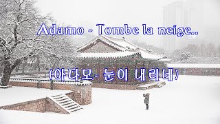 Adamo Tombe la neige 아다모눈이 내리네 [upl. by Iot]