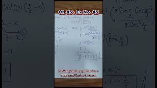 Example No 45 Solution Class12 Ch 05  Ex no45 Sol  Ch 05 Class 12 Maths  Class12 Maths [upl. by Schmidt]