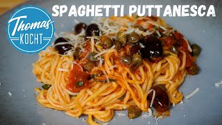 Spaghetti alla Puttanesca  mit selbstgemachten Spaghetti [upl. by Lenrow]