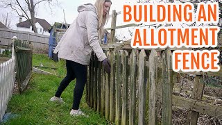 BUILDING MY ALLOTMENT FENCE  FEBRUARY 2022  EMMAS ALLOTMENT DIARIES [upl. by Alorac]