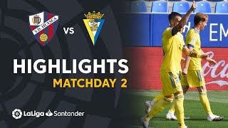 Highlights SD Huesca vs Cádiz CF 02 [upl. by Kreit]