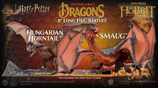 NEW McFarlanes Dragons Smaug™ amp Hungarian Horntail™ 11quot Long PVC Statues  Action Figure Showcase [upl. by Silrak]