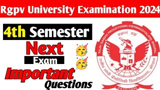 Rgpv 4th semester important questions 🥳 Rgpv exam 2024 [upl. by Leruj577]