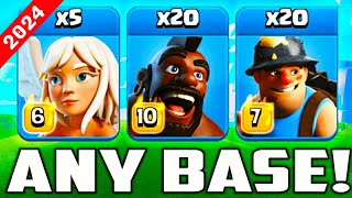 TH13 Miner Attack Strategy  Easiest TH13 Queen Walk Miners Hogs Attack  Clash of Clans  CWL [upl. by Odnumde]