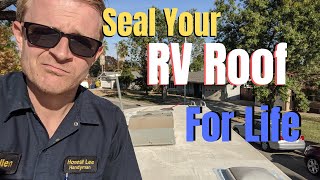 RV Roof Corners  RV Sealant [upl. by Ylam]