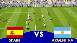 Argentina 🇦🇷 vs spain 🇪🇸 efootball2024 football efootballfifa [upl. by Eetnahs]