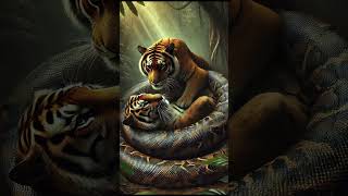 Tiger vs Python The Battle of PredatorsTigerVsPython PredatorBattle WildlifeShowdown [upl. by Brana]