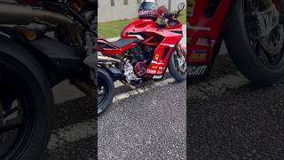 Ducati Supersport 950S with Akrapovic full system resonator pipes removed [upl. by Itsyrc]