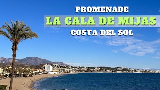 Sunny La Cala de Mijas Scenic Seafront Malaga Costa del Sol Spain [upl. by Elleinod]