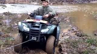 Viper 2500 winch on honda rancher [upl. by Rand]