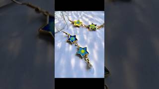 How to craft enamel earrings coloring craft diy jewelry enamel [upl. by Arihas416]