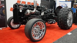 73 Powerstroke swapped Ford 8n tractor on Nitrous and Forged Wheels known as quotStrokedNquot [upl. by Haim]