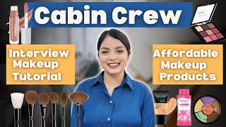 Cabin Crew Interview Makeup  Air Hostess  For Beginners cabincrewinterview makeup [upl. by Artemas]