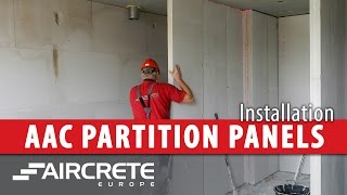 Aircrete AAC Partition Panel Installation [upl. by Connie]