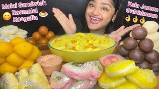 1 KG RASMALAI❤️KALA JAMUN ORANGE RASGULLAWHITE RASGULLAMALAI SANDWICHGULABJAMUN INDIAN DESSERTS [upl. by Refinne]