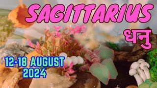 Sagittarius  Weekly Love Tarot Reading  1218 August 2024  Hindi [upl. by Wolenik]