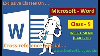 MS Word In Hindi Class  5 Crossreference Special [upl. by Katzen]