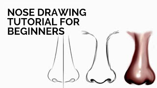 Nose Drawing Tutorial For Beginners easy steps Ibis Paint X [upl. by Nimzzaj]