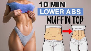 Intense LOWER ABS Workout  Reduce Muffin Top amp Belly Fat NATURALLY No Equipment At Home [upl. by Doreg]