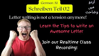 German A1 Schreiben Letter writingeasy lesson [upl. by Beitz217]