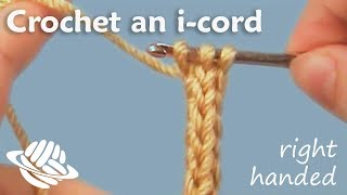 Crochet an icord righthanded version [upl. by Itisahc303]