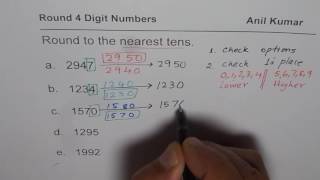 How to Round Four Digit Numbers to Nearest Tens [upl. by Lletram]